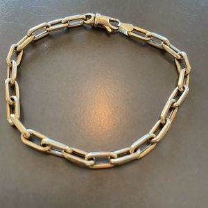 14kt YG oval link chain bracelet